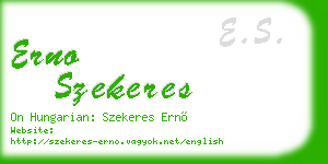 erno szekeres business card