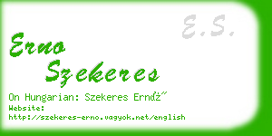 erno szekeres business card